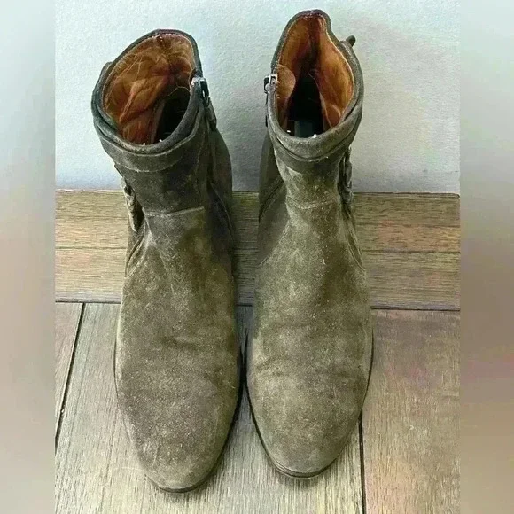 Alberto Fermani Green Suede Boots Womens size 7.5 US - Picture 5 of 9